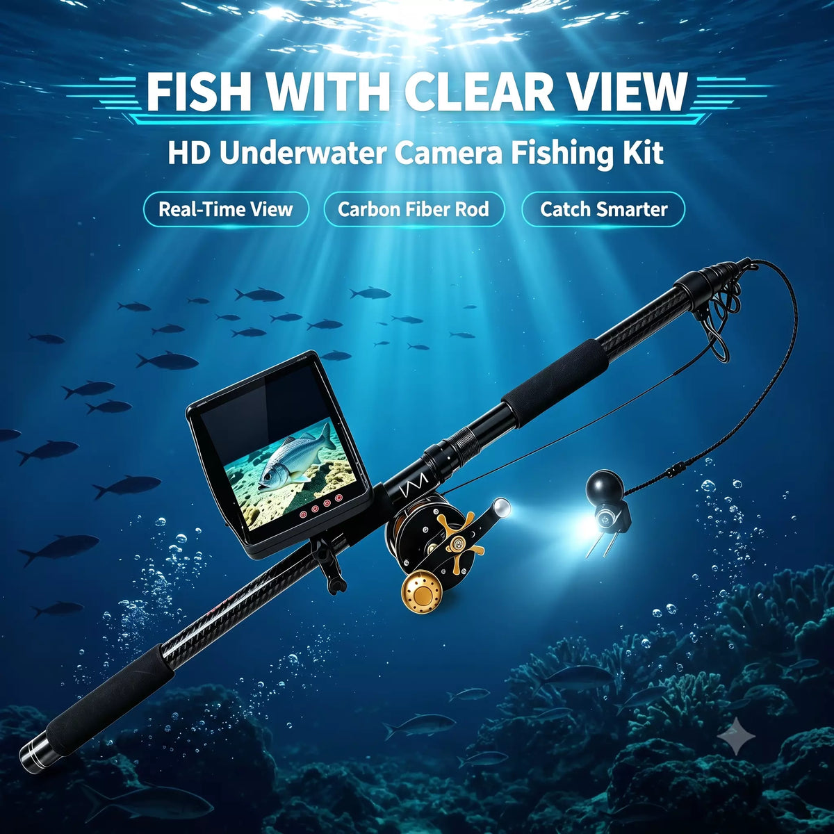 Visible fishing/anchoring fishing rods
