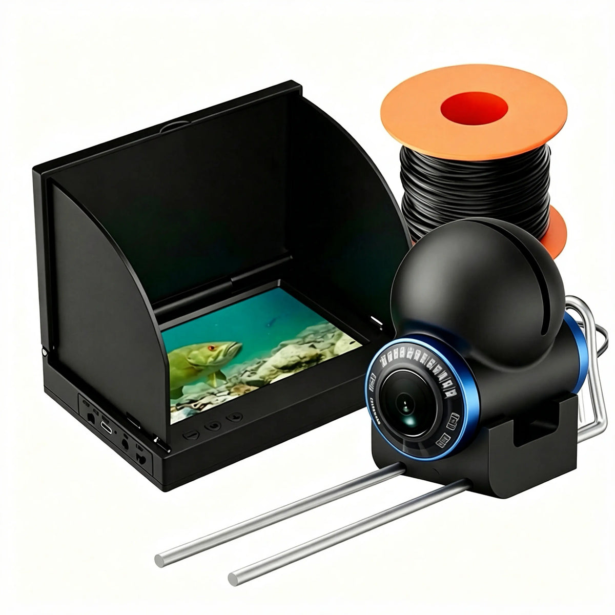 Sonar de Pesca com Sensor de Temperatura e Profundidade e Ângulo Ultra-amplo de 220°