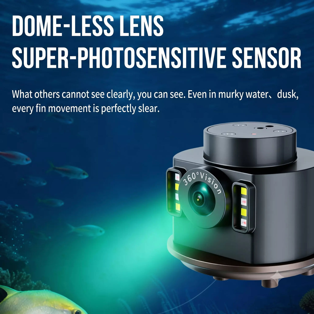 360° Remote Control Uncovered Thermal Sensing Deep Probe Fish Finder